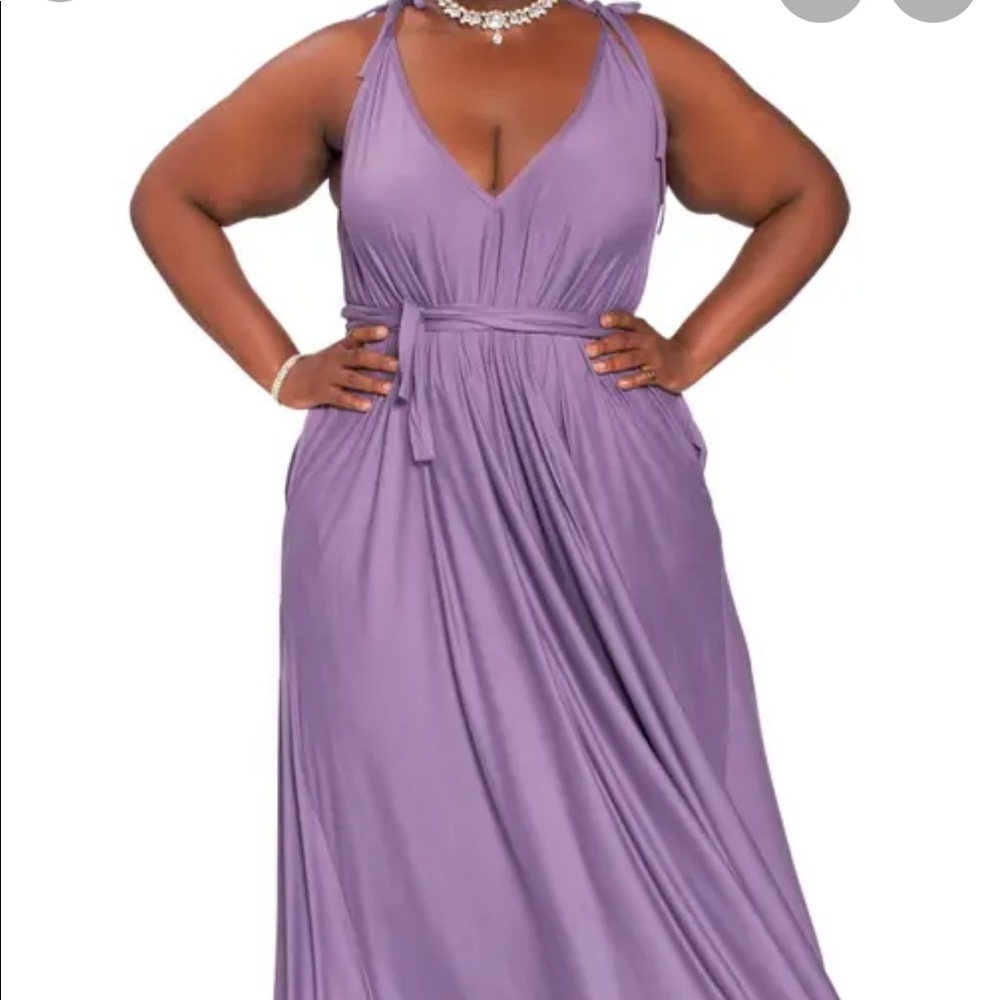 Purple plus size maxi dress